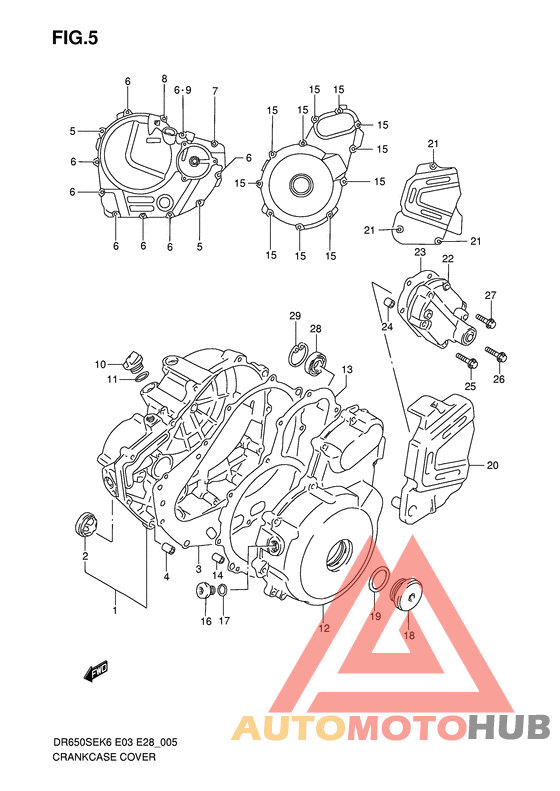 Crankcase cover ass`y  (v