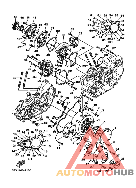 Crankcase cover ass`y  (v
