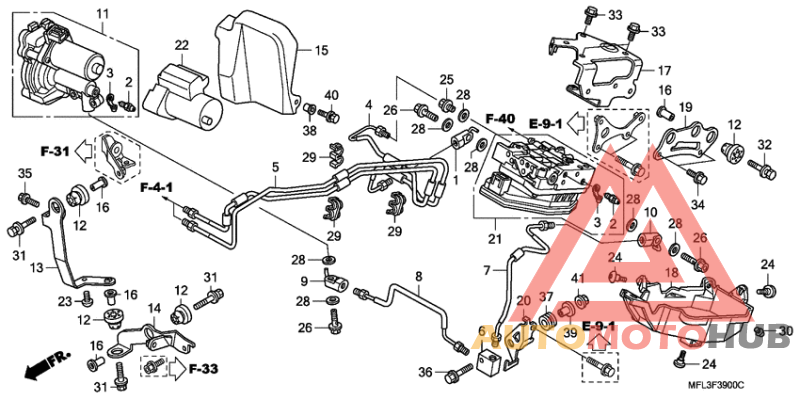 Front power unit/front va lve unit