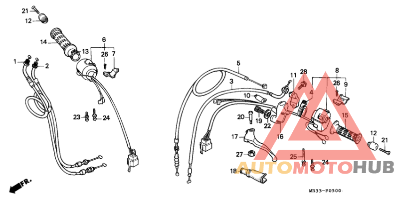 Handle lever/switch/cable