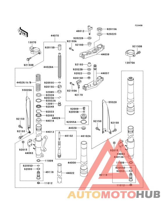 Front fork(1/2)(kx500-e8)