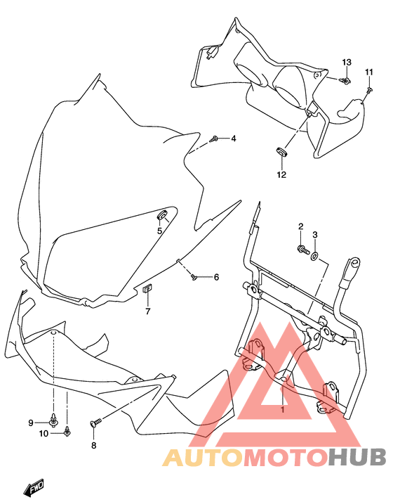 Cowl body installation parts