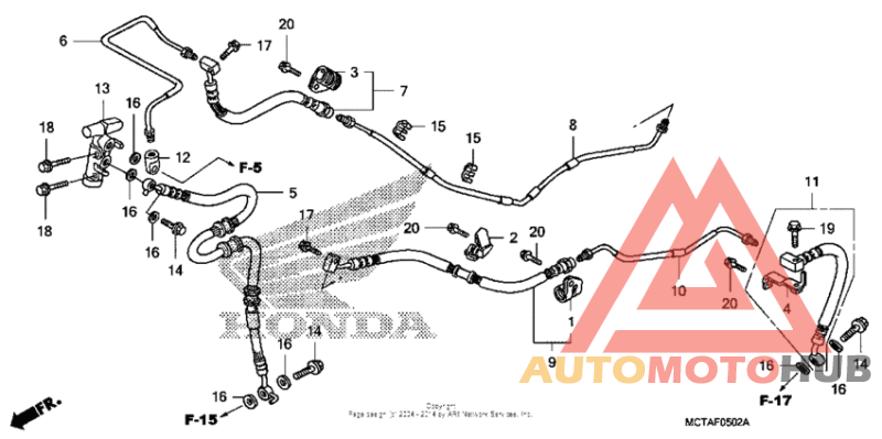 Rear brake pipe (fsc600d)