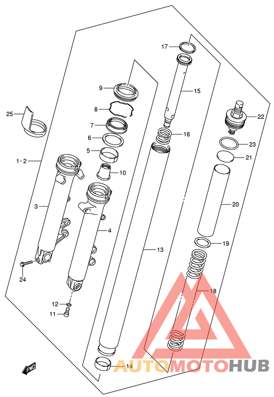 Демпфер передней вилки