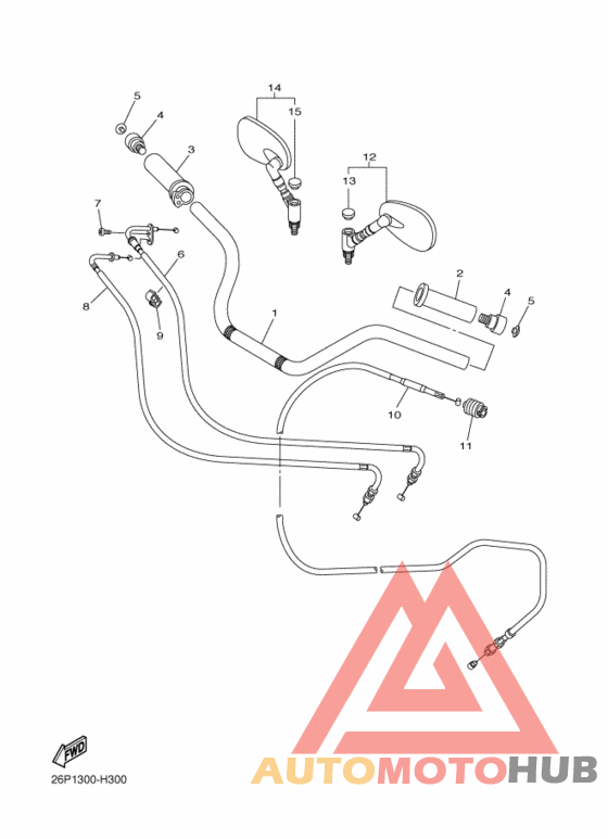 Steering handle & cable