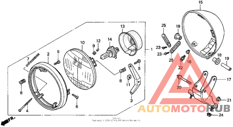 Vt1100c headlight 97