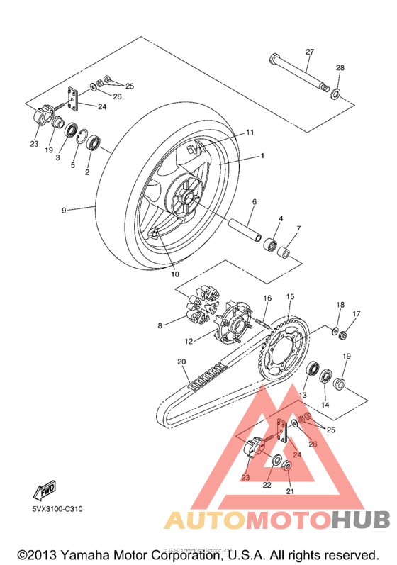 Переднее колесо