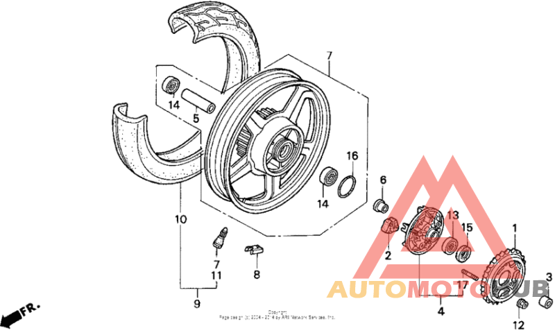 Переднее колесо