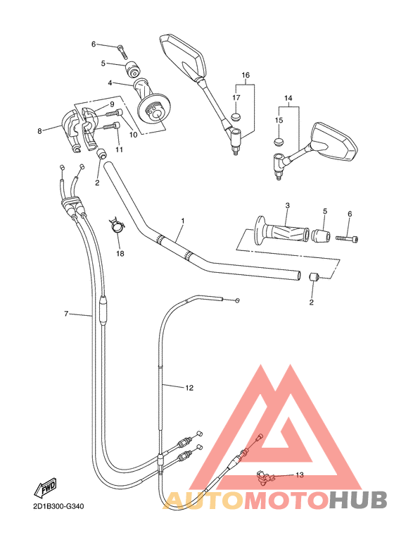 Steering handle & cable