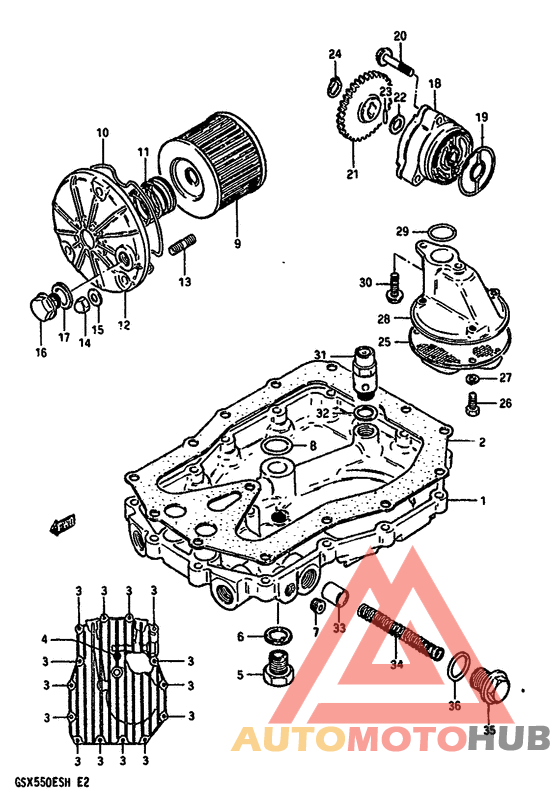 Oil pump-oil filter