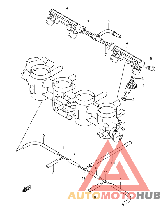 Throttle body hose/joint