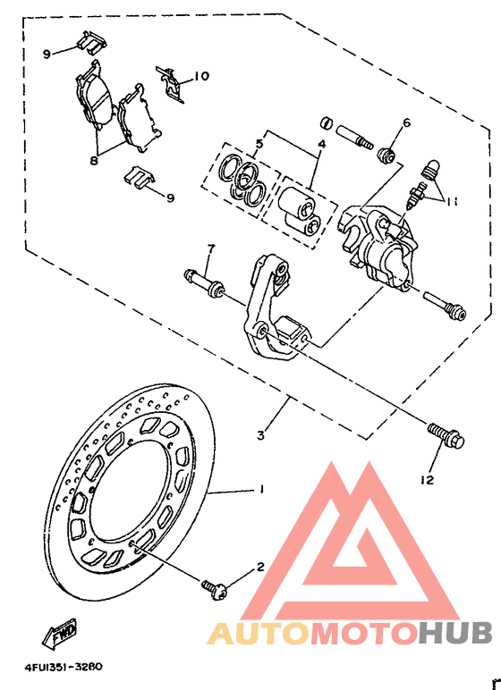 Front brake. caliper