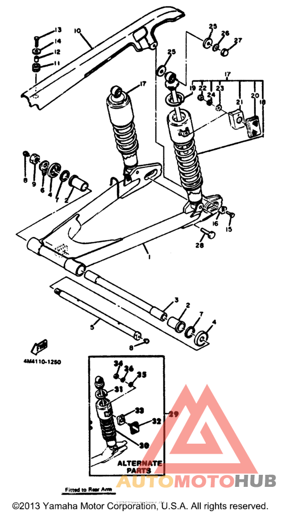 Rear arm-suspension