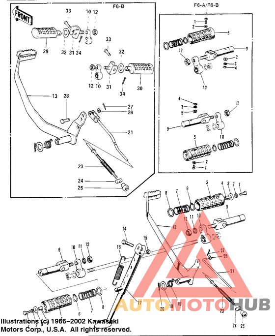 Footrests/stand /brake pedal