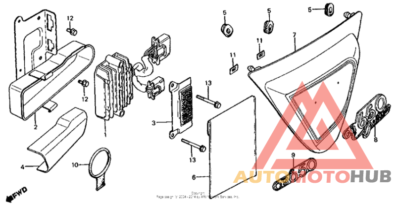 Left side cover + rectifier