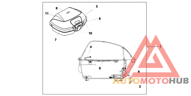 45l top box silver