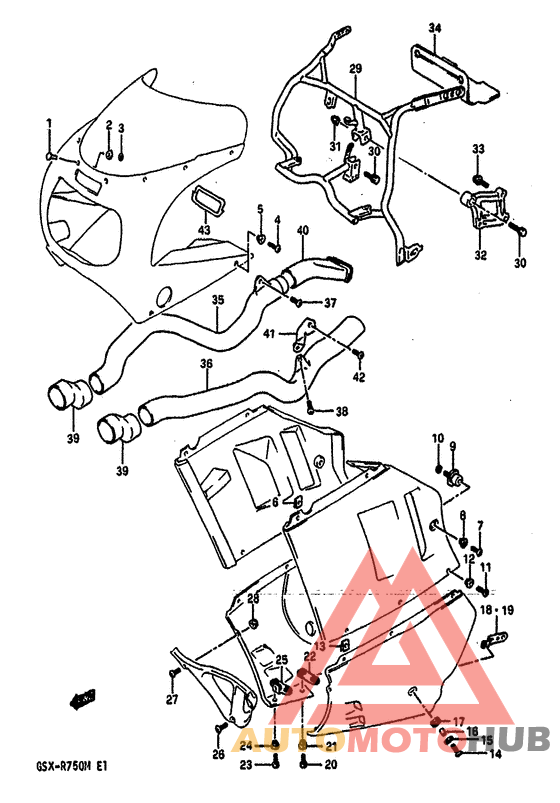 Cowling fitting set