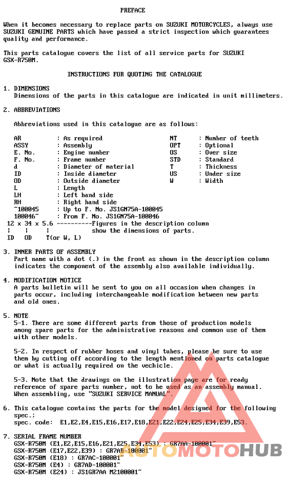 Catalog preface