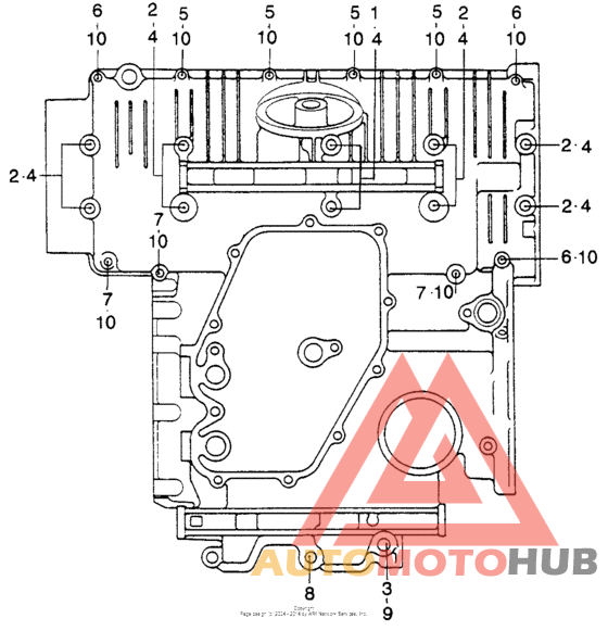 Bolt + washer (lower crankcase)