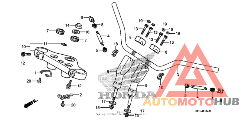 Handlebar + top bridge