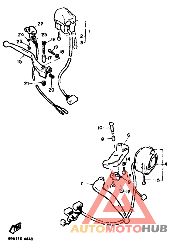 Handle switch. lever