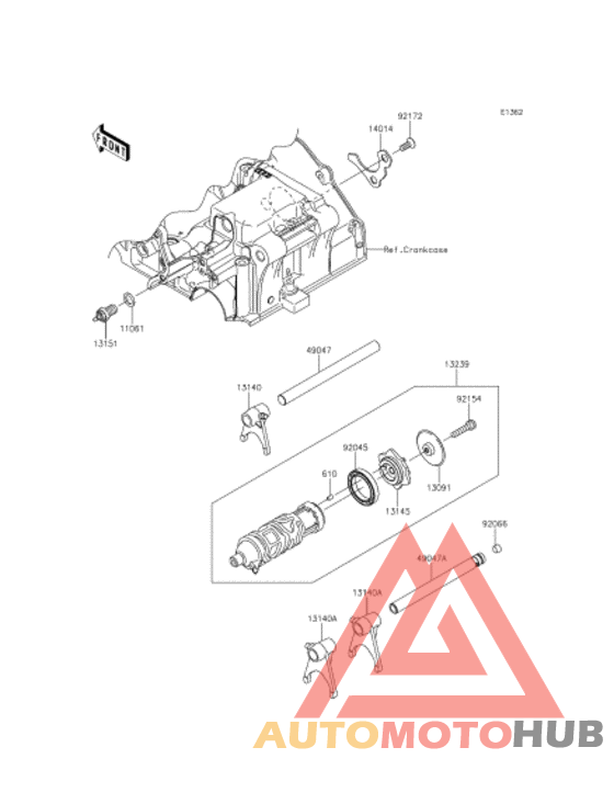 Gear change drum & forks