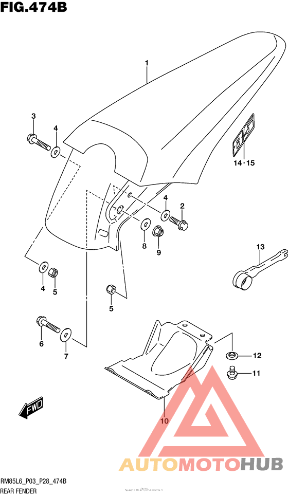 Rear Fender (Rm85L6 P28)