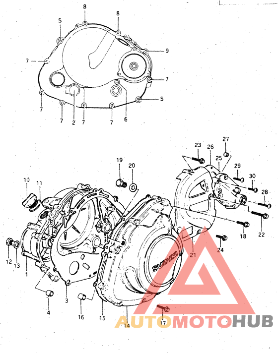 Crankcase cover ass`y  (v