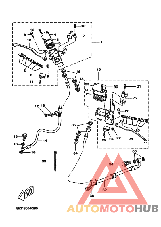 M. cylinder for disk brake