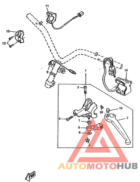 Handle switch. lever