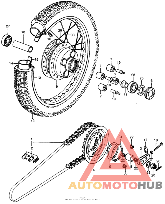 Rear wheel + driven sprocket