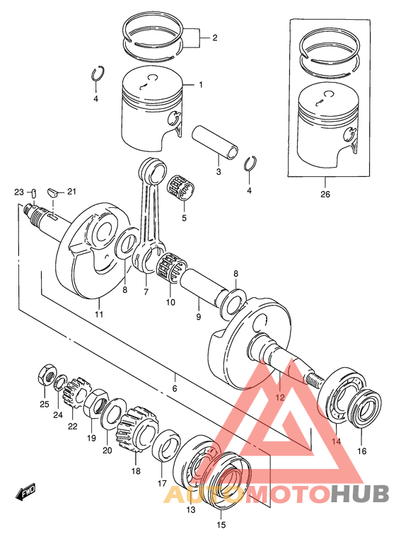 Вал коленчатый