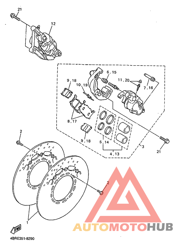 Front brake. caliper