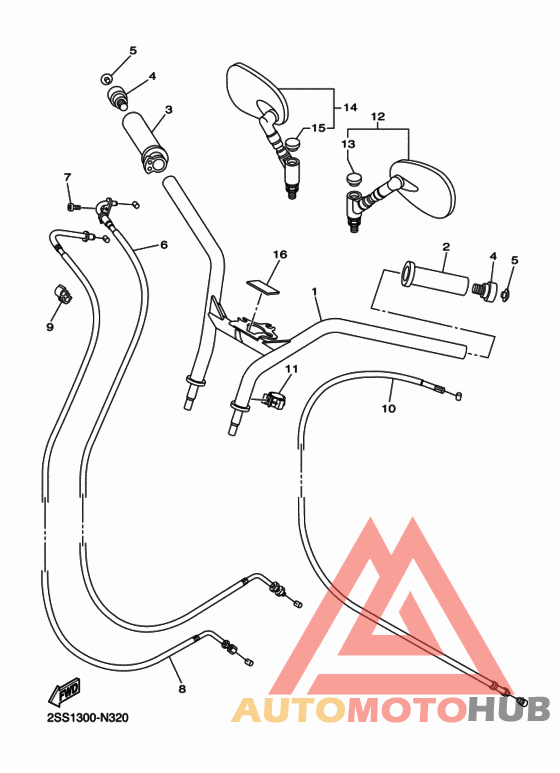 Steering handle & cable
