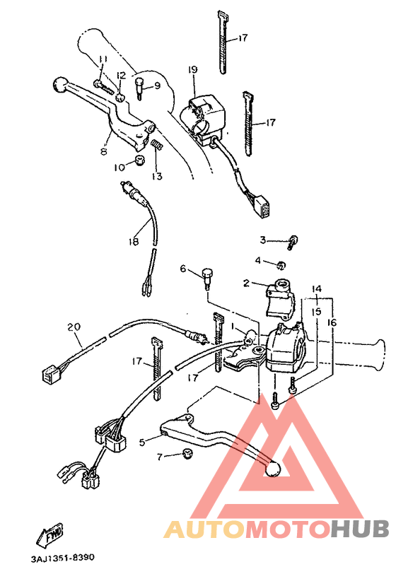 Handle switch. lever