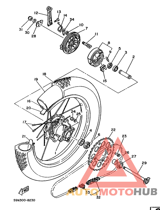 Переднее колесо