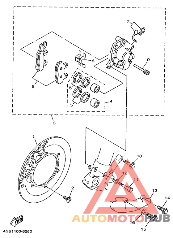 Front brake. caliper