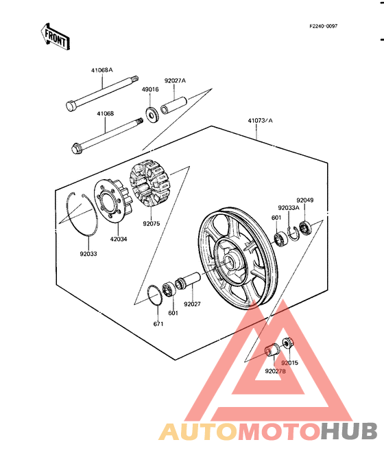 Rear wheel/hub