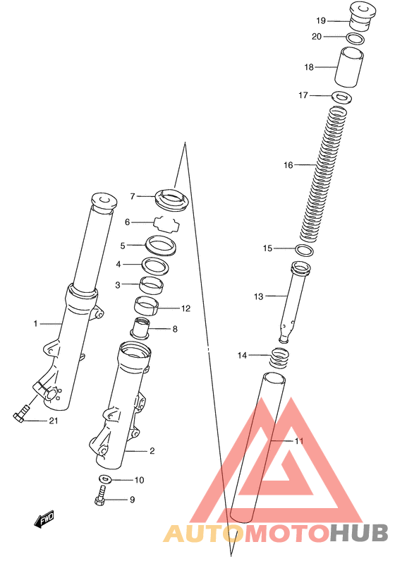 Демпфер передней вилки