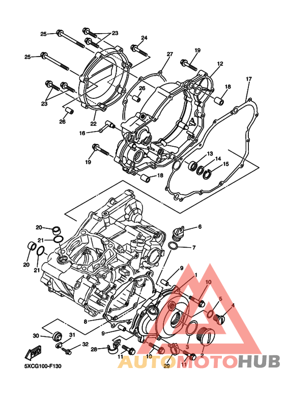 Crankcase cover ass`y  (v