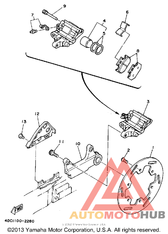 Задний суппорт