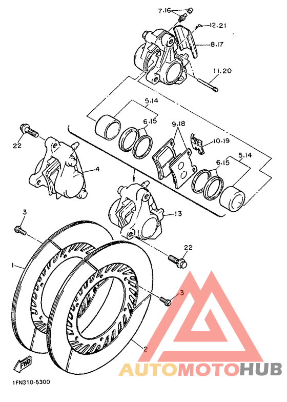 Front brake. caliper
