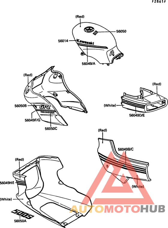 Decal(red/white)(ex500-b3/b4)