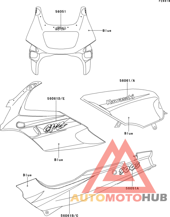 Decals(blue)(ex500-e3/e4/e4a)