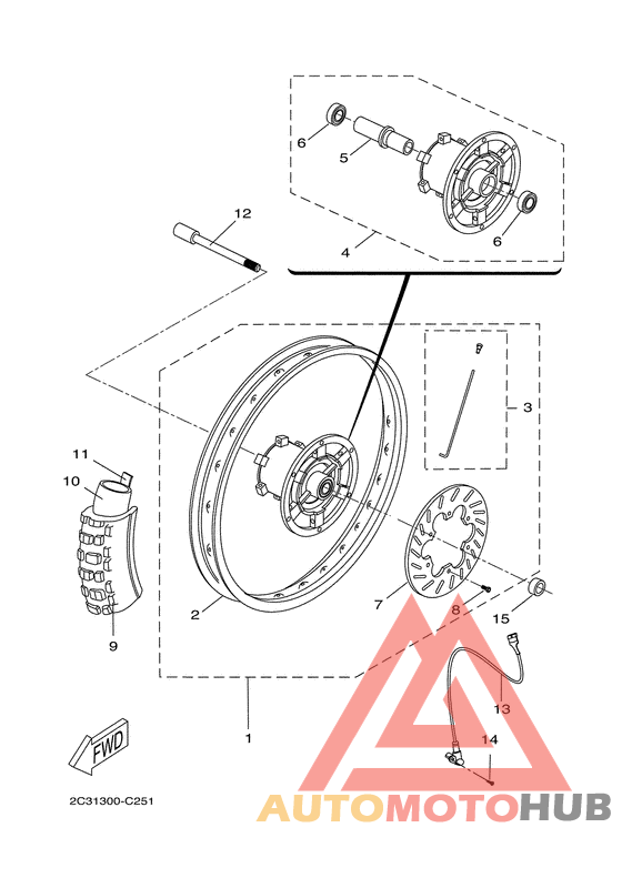 Переднее колесо