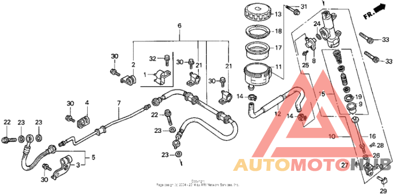 St1100 rr. brake master cyl.