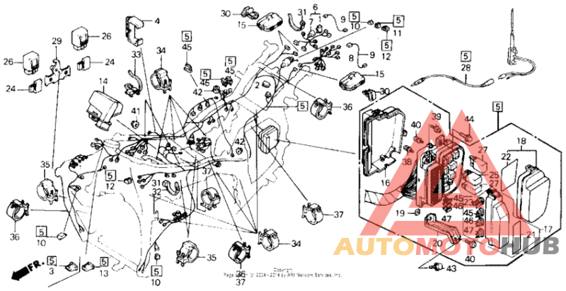 Wire harness except i