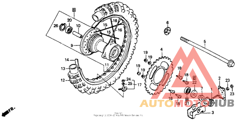 Rear wheel 90-91