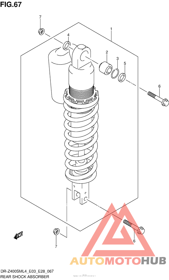 Rear Shock Absorber (Dr-Z400Sml4 E33)