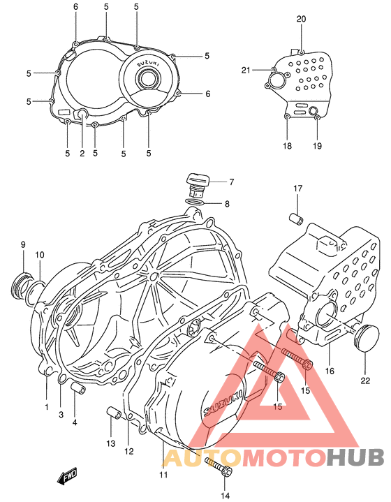 Crankcase cover ass`y  (v